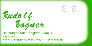 rudolf bogner business card